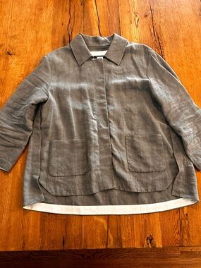 Lafayette 148 Mew York 100% linen snap front jacket